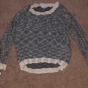 Black and white sweater